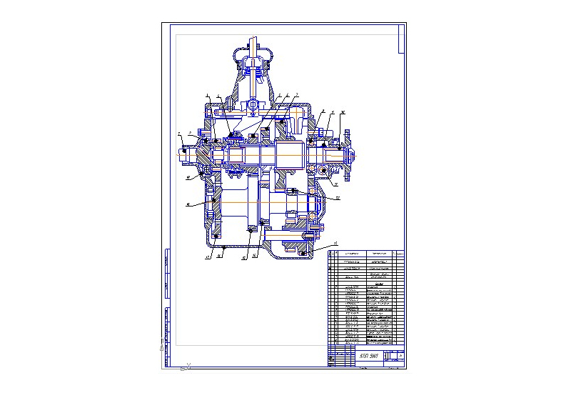 Чертеж коробки передач автомобиля ЗИЛ