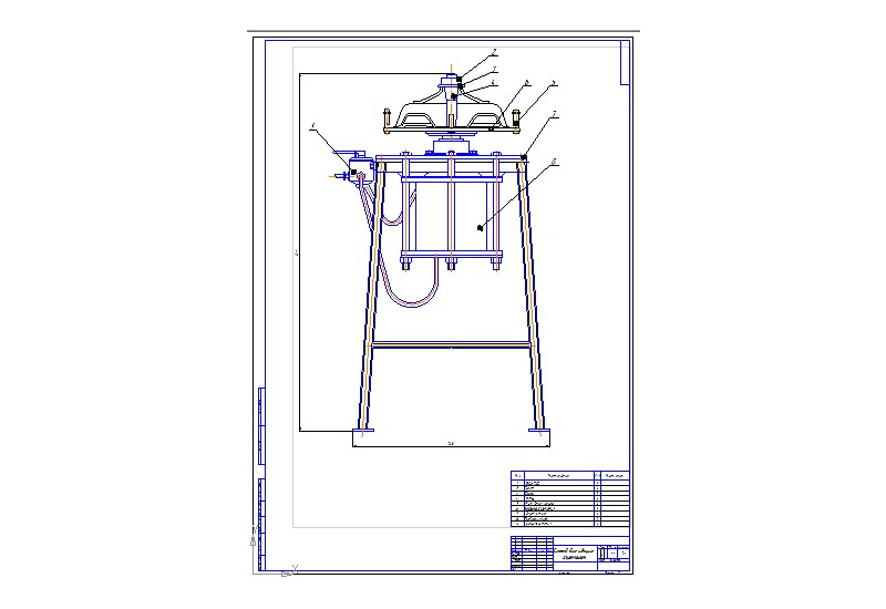 Чертеж стенда для разборки-сборки сцепления