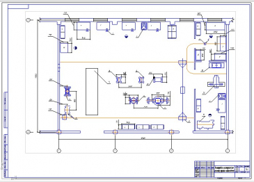 План слесарного участка чертеж